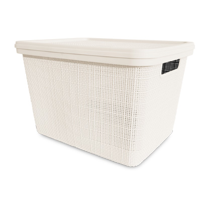 Canasta Yute 25 Blanco Humo